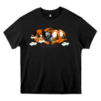 Black Hallowen Panda Heavy Core Tee - LillyAllenDesigns