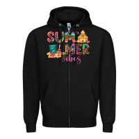 Black summer vibes Zipper Hoodie - AdoDesignShop