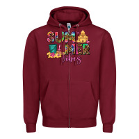 Burgundy summer vibes Zipper Hoodie - AdoDesignShop