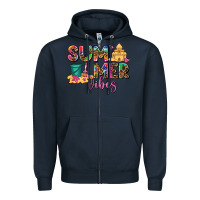Navy summer vibes Zipper Hoodie - AdoDesignShop