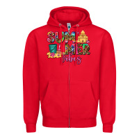 Red summer vibes Zipper Hoodie - AdoDesignShop