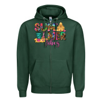 Sports Green summer vibes Zipper Hoodie - AdoDesignShop