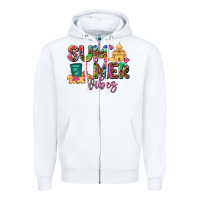 White summer vibes Zipper Hoodie - AdoDesignShop