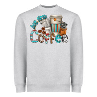 Heather Grey but first coffee Heavyweight Sweatshirt - texasbilliewilder