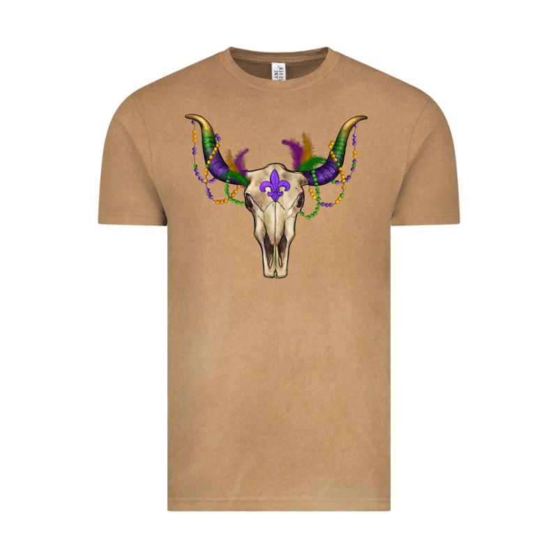 Mardi Gras Bullskull Vintage Tee by RanaPortraitStore | Teevron