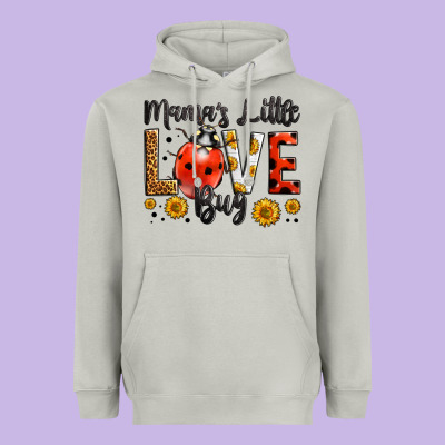 Mama's Little Love Bug Heavyweight Hoodie Designed By Lillyallendesigns