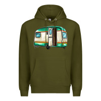 Army Green caravan Premium Hoodie - MaliasSmallBusiness