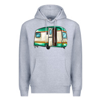 Heather Grey caravan Premium Hoodie - MaliasSmallBusiness