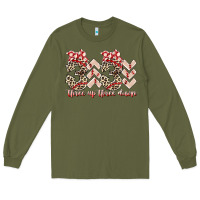 Army Green three up theree down Long Sleeve Tee - RacoonDesign
