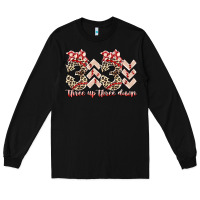 Black three up theree down Long Sleeve Tee - RacoonDesign