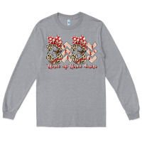Heather Grey three up theree down Long Sleeve Tee - RacoonDesign