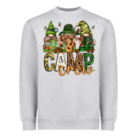 Heather Grey camp crew with gnomies Heavyweight Sweatshirt - texasbilliewilder