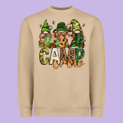 Heavyweight Sweatshirt camp crew with gnomies