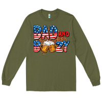 Army Green bad and boozy usa Long Sleeve Tee - AdoDesignShop