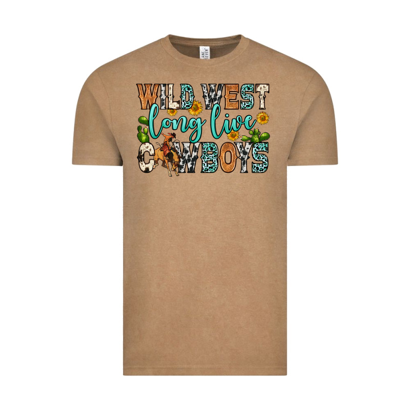 Wild West Long Live Cowboys Vintage Tee by Zillion Design Studio | Teevron