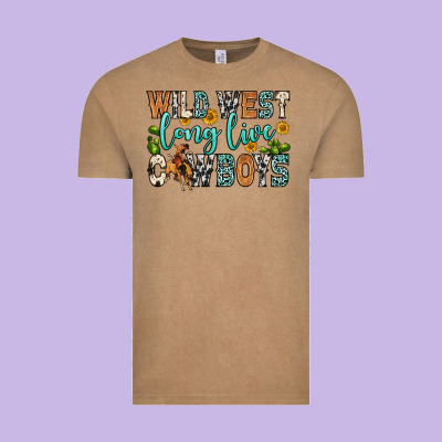 Wild West Long Live Cowboys Vintage Tee Designed By Zillion Design Studio