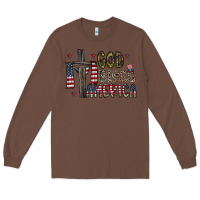 Chestnut god bless america Long Sleeve Tee - CowhideDigitalArt