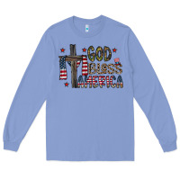 Colony Blue god bless america Long Sleeve Tee - CowhideDigitalArt