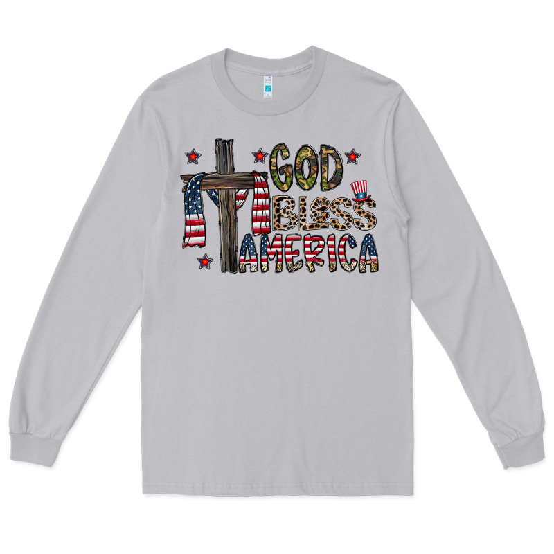 God Bless America Long Sleeve Tee by CowhideDigitalArt | Teevron