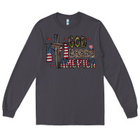 Smoke god bless america Long Sleeve Tee - CowhideDigitalArt