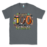 Charcoal Heather happy 100 americana football basketball day of sch Classic Tee - RacoonDesign