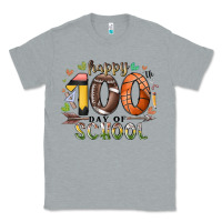 Heather Grey happy 100 americana football basketball day of sch Classic Tee - RacoonDesign