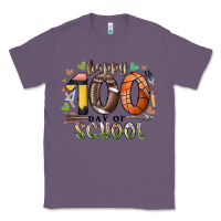 Lavender happy 100 americana football basketball day of sch Classic Tee - RacoonDesign