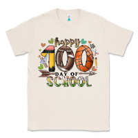 Natural happy 100 americana football basketball day of sch Classic Tee - RacoonDesign