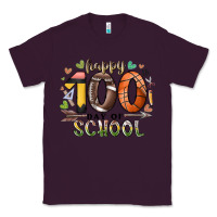 Plum happy 100 americana football basketball day of sch Classic Tee - RacoonDesign