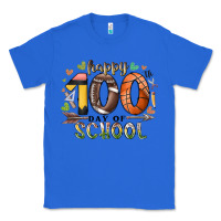 True Royal happy 100 americana football basketball day of sch Classic Tee - RacoonDesign