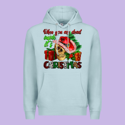 When You Are Dead Inside Its Christmas Premium Hoodie Designed By Adodesignshop