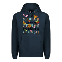 Navy ive survived too many storms to bebothered by rain Premium Hoodie - MaliasSmallBusiness
