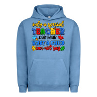 Pigment Pebble Blue only a special teacher can hear what a child can n Urban Hoodie - Artiststas