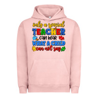 Pigment Salmon only a special teacher can hear what a child can n Urban Hoodie - Artiststas