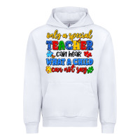 White only a special teacher can hear what a child can n Urban Hoodie - Artiststas