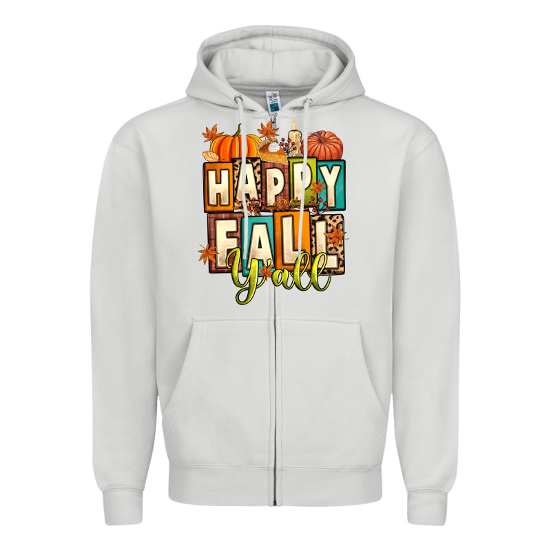 Happy Fall Y'all Zipper Hoodie by Artiststas | Teevron