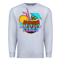 Heather Grey summer vibes coconut drink Premium Sweatshirt - Jasminsmagicworld