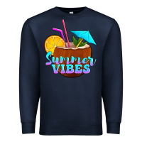 Navy summer vibes coconut drink Premium Sweatshirt - Jasminsmagicworld