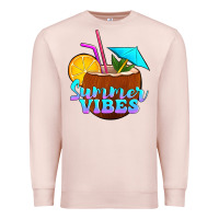Pale Pink summer vibes coconut drink Premium Sweatshirt - Jasminsmagicworld