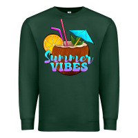 Sports Green summer vibes coconut drink Premium Sweatshirt - Jasminsmagicworld