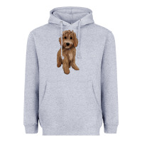 Heather Grey maltipoo Heavyweight Hoodie - BarkalooDesign