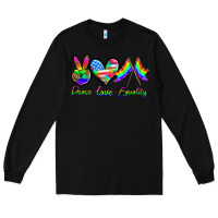 Black peace love equality Long Sleeve Tee - HRA Design Shop