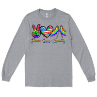 Heather Grey peace love equality Long Sleeve Tee - HRA Design Shop