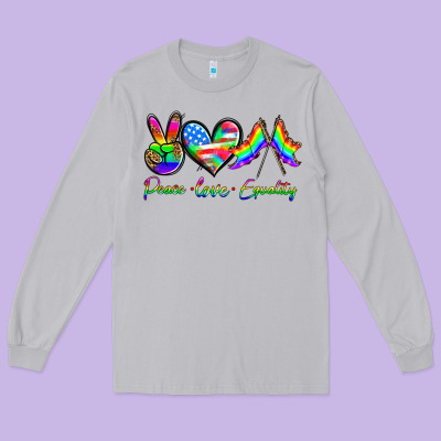 Peace Love Equality Long Sleeve Tee Designed By Hra Design Shop