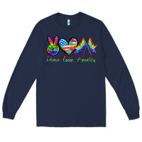 Navy peace love equality Long Sleeve Tee - HRA Design Shop