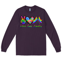 Plum peace love equality Long Sleeve Tee - HRA Design Shop