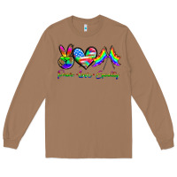 Toasted Coconut peace love equality Long Sleeve Tee - HRA Design Shop