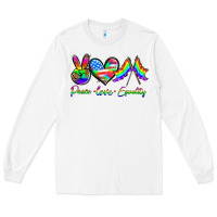 White peace love equality Long Sleeve Tee - HRA Design Shop