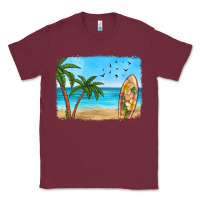 Burgundy beach background Classic Tee - HRA Design Shop