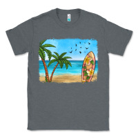 Charcoal Heather beach background Classic Tee - HRA Design Shop